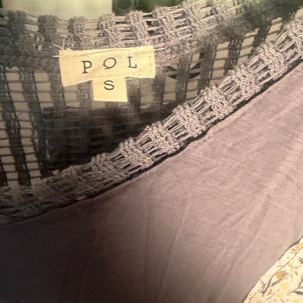 POL Gray Floral Patchwork Blouse - image 6